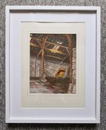 Original Watercolour Painting Old Barn Wycoller Lancs Denis Tarrant Framed