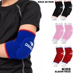 Kids / Junior Elbow Pads Protector Brace Support Guard Boxing MMA Gym Padded 2x