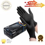 Aurelia Bold Black Disposable Nitrile Gloves Powder Free Latex Free Heavy Duty