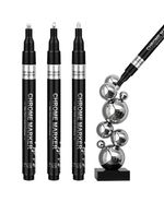 Ninnyi 3 PCS Chrome Paint for Metal, Waterproof 1 count (Pack of 3), Silver