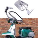For Royal Alloy TG Chrome 7/8" Motorcycle Rectangle Bar End Rearview Mirrors