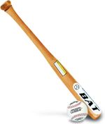 Heavy Duty Wooden Baseball Bat with Ball 28"