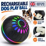 Automatic Moving Dog Toy Ball, TPR Rubber, Durable Boredom Buster for Dogs