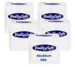 Bulky Soft Premium Quality 2ply White Napkins / Serviettes Large 40x40cm