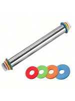 Stainless Steel Adjustable Rolling Pin Thickness Ring Non Stick French Style