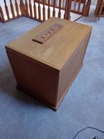 Toy Box, Oak Finish, With Secure Opening Lid And Internal Slideable Shelf, 25 Kg