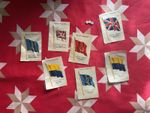 1938 Kensitas Cigarette Silk FLAGS , Joblot of 7 British empire