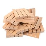 JCP Hardwood Beech Wood Wedge Shims, Fence Panel Wedges 12 x Light Brown 