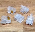 5 RJ11 RJ12 6p6c Crimp Plug Ends ADSL VDSL Cable Connector Plug Telephone 6Pin