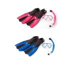 Adults Body Glove DRY TOP Snorkel, Mask & Fins 3PC Silicone Snorkelling Set