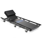 SGS Folding Headrest Professional Mechanics Car Creeper, Foam Padded & 6 Wheels
