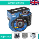 20pcs 115mm 4.5" FLAP GRINDING SANDING DISCS 40 60 80 120 GRIT ANGLE WHEEL T29