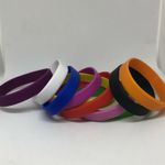 Silicone Wristbands Rubber Plain Reusable For Events Charity Fashion Bands-Adult