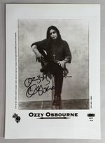 Ozzy Osbourne Signed Black & White 8" x 10" Photo Epic Records 1997 Autographed