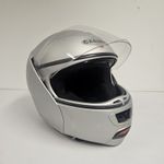 Camera Justissimo Flip Up Modular Helmet Silver Size S + Bag Good Condition