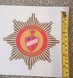 TRUMPTON FIRE BRIGADE  - Vinyl sticky backed sticker