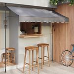 Telescopic Awning Retractable Manual Awning Waterproof Canopy with Hand Crank