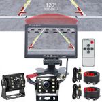 UK 7‘’ RV Monitor Reversing Camera Kits Parking System For Truck BUS VAN 12V/24V