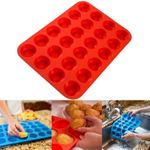24 Cavity Pan Tray Silicone Mini Cupcake Cookie Bakeware Baking Mold Muffin