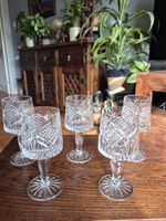 Tyrone Crystal Slieve Donard Wine Glass Goblet Ireland Cut Glass 5.75"