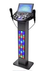 Easy Karaoke EKS828BT Bluetooth Pedestal Karaoke Machine with Light Effects and