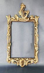 Large Ornate Rococo Baroque Carved Wood Frame Antique/Vtg 34x18