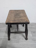 Antique Small Wooden Stool 16 Inches Tall Lots Of Character & Charm 