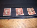 GB  three Penny reds with MX