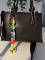 Handmade Chunky Bead “Coffee” Bag Charm