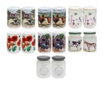 Salt & Pepper Shaker Pots Bee Farm Dog Hen Butterfly Poppy Sheep Ceramic Set