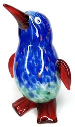 Vintage 1960s Franco Moretti Glass Penguin Paperweight With Sticker Signed