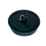 Sink Bath Plug Black Tapered Suits 48mm to 53mm Openings 2" - 51mm