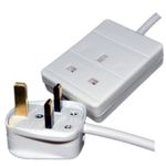 2m 1 Gang Single Way 5A Trailing Socket Mains Power Extension Lead [006424]
