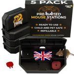 Pest X Pro Pre-Baited Mouse Bait Station 5Box Rat Rodent ControI Indoor Outdoor