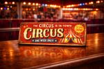 Circus Sign Vintage Style Retro small wooden funfair signs plaques 28cm