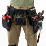 ToughHub Tool Belt Pouch Heavy Duty Tool Pouch with Hammer Loop &Adjustable Belt