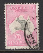 M22938 Australia 1932 SG136 KGV: 10/- grey & pink, Die II, FU, Cat £160