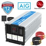 Power Inverter Pure Sine Wave 4000W DC 12V to AC 240V 40A Output Box Large Shell