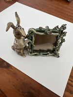 Jay Strongwater Bunny Picture Frame Enamel Swarovski Crystals