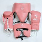 Fly Superloop Sparring Cowhide Leather Boxing Gloves Head & Groin Guard Complete