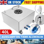 Universal Polished Aluminum 10 Gallon 40L Fuel Cell Tank w/Cap & Level Sender
