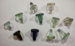 Group of 13 Antique/Vintage Glass Bottle Stoppers. SEE DESCRIPTION.