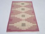 Vintage Handmade Traditional Geometric Beige Kilim Floor Rug Carpet 239x163cm