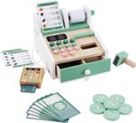 Wooden Cash Register Shop Till Toy Creative Imagination Kids Childrens Gift Play