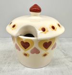 Emma Bridgewater Hippy Hearts Lidded Sugar Bowl ULTRA RARE excellent condition 