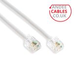 Broadband RJ11 ADSL Router Cable Telephone Lead For BT/SKY/PlusNet Phone White
