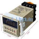 AC 220V DH48S-S Digital Precision Programmable Time Delay Relay Socket Base