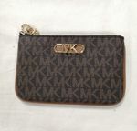 MICHAEL KORS Coin Case Brown Monogram Used