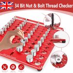 34 Nut & Bolt Thread Checker Thread Identifier Gauge Precise Inch & Metric Sizes
