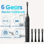Toothbrush Electric Rechargeable Pro Rotating Brush Oral-B Heads Timer Modes Usb